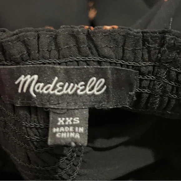 Madewell Women’s Smocked Mockneck Top Blouse Shirt XXS - Picture 7 of 10